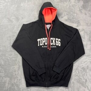 Pacific & Co. Hoodie Men L Black Topock 66 Arizona Long Sleeve Zip Up Drawstring